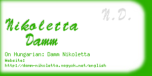 nikoletta damm business card